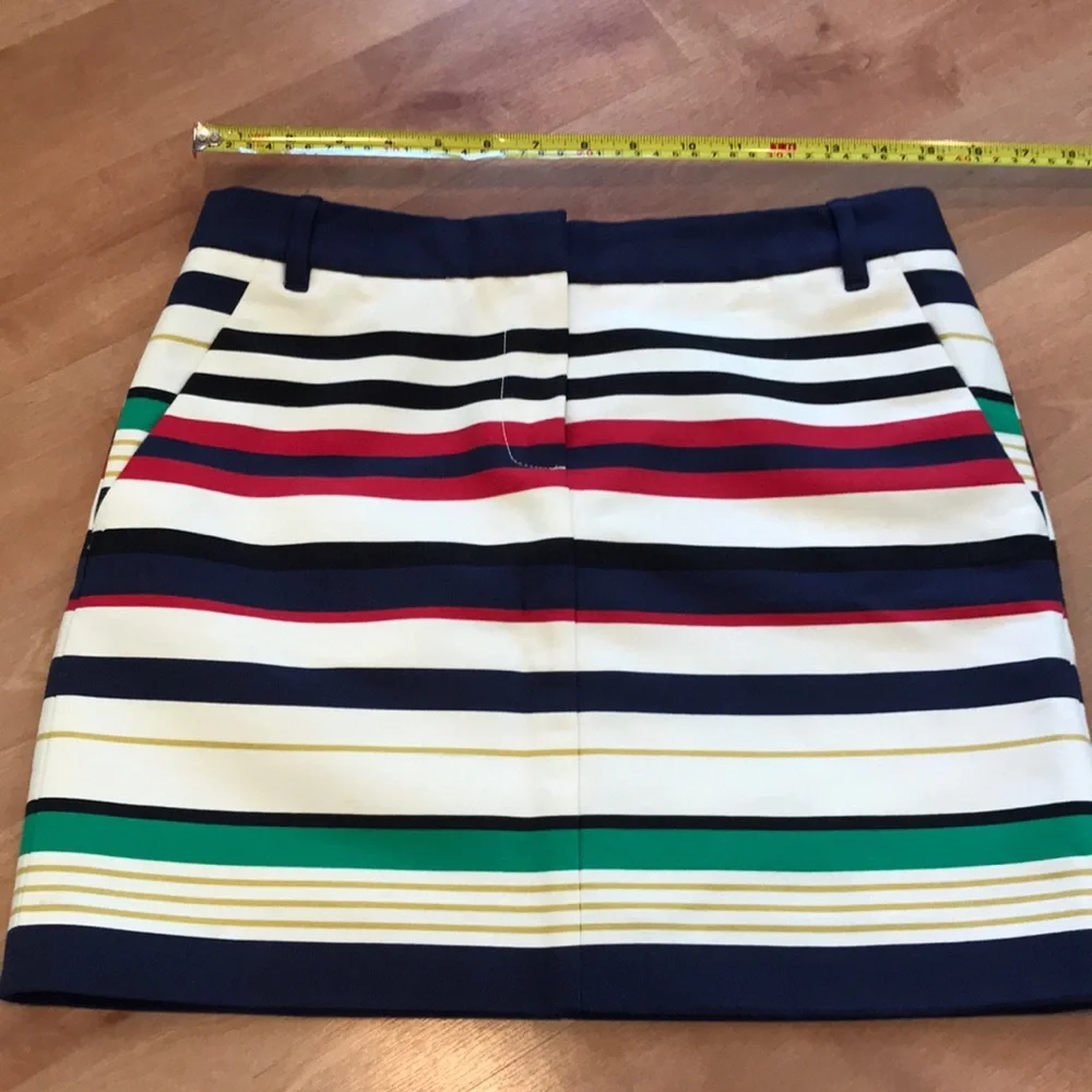 J.Crew Multicolored Striped Skirt W/ Pockets - Picture 5 of 9